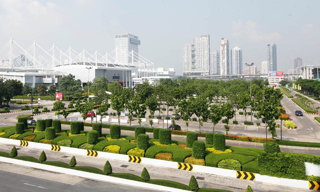 The car park has been engineered to have supportive drainage which is especially important during Bangkok’s rainy season.