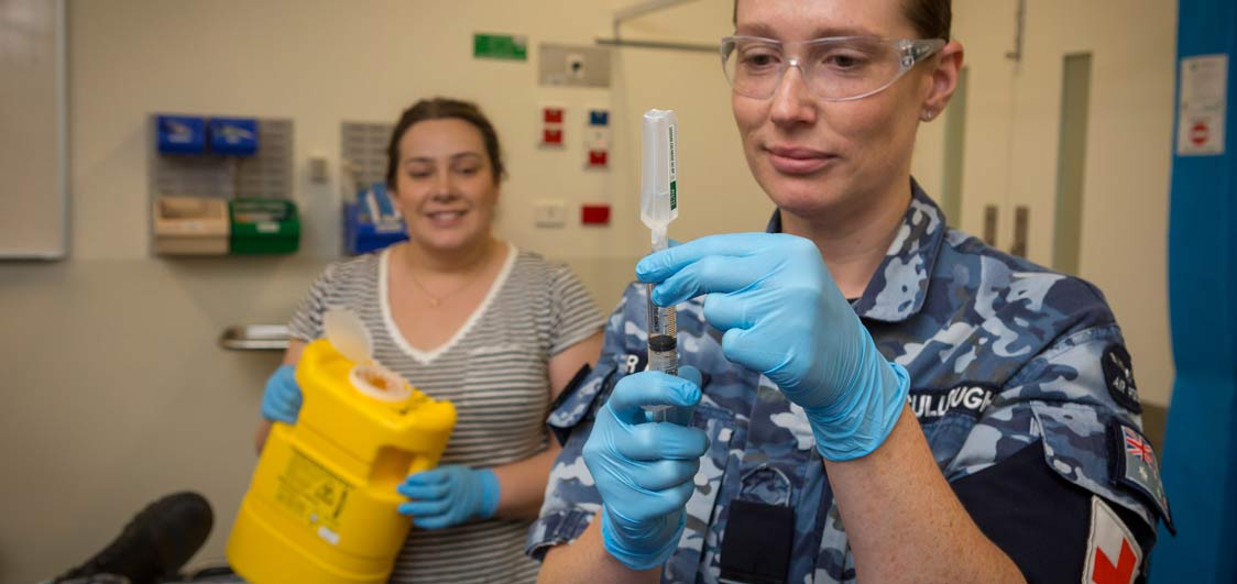 Each new or upgraded facility is a combination of advanced civilian general practice clinics, dental clinic, health and well-being practices and pharmacies. Image courtesy of Department of Defence, Australia..