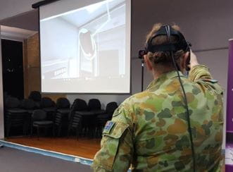 Aurecon’s innovative approach to stakeholder engagement included a glimpse into the future using virtual reality modeling. Image courtesy of Department of Defence, Australia.
