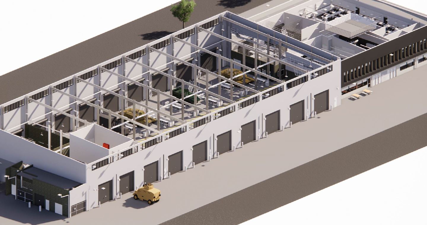 Designing adaptable facilities for Australia’s next generation armoured vehicles. Image courtesy of Australian Government Department of Defence.