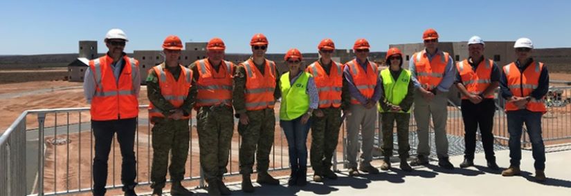 Defence stakeholders, the Aurecon team and other contractors visit the Cultana Training Area Development project site.