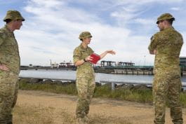 Australian Defence staff inspecting various environmental areas around the Defence Fuels Facilities. Image courtesy of Australian Government Department of Defence.