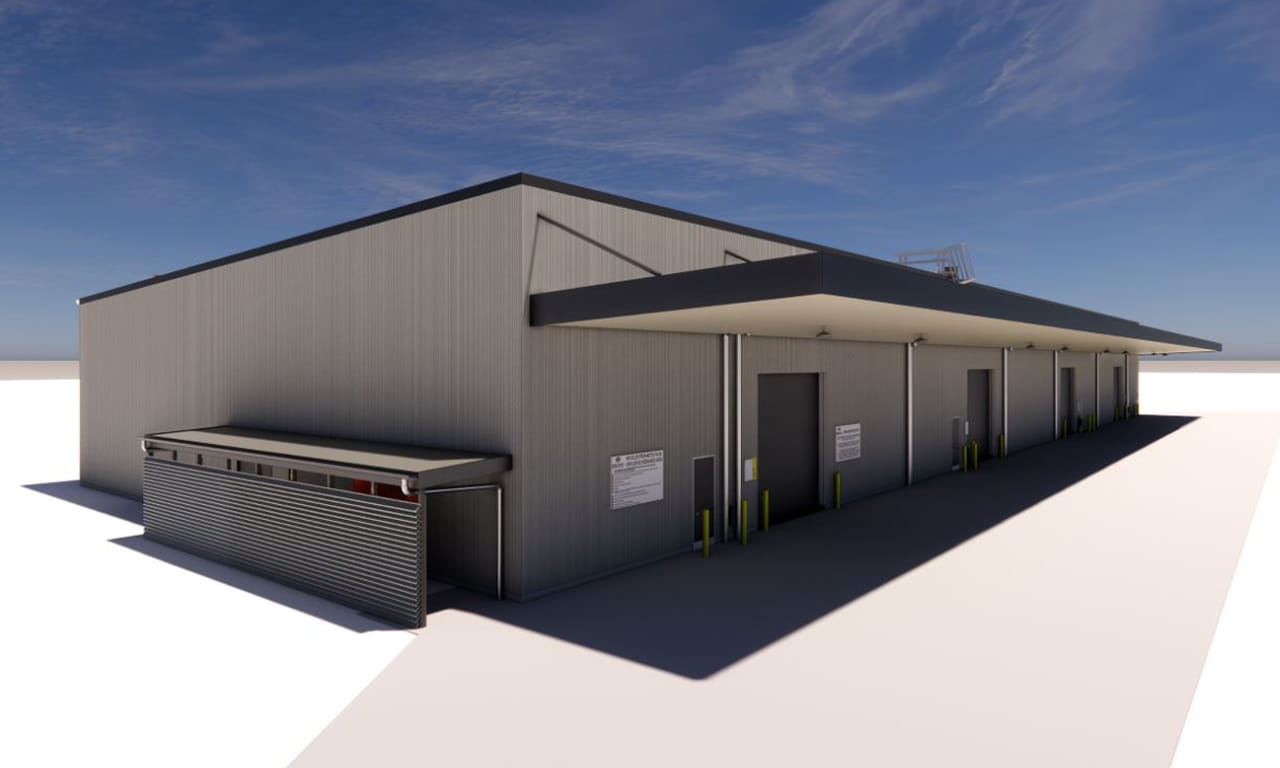Establishment of storage facilities (draft render).