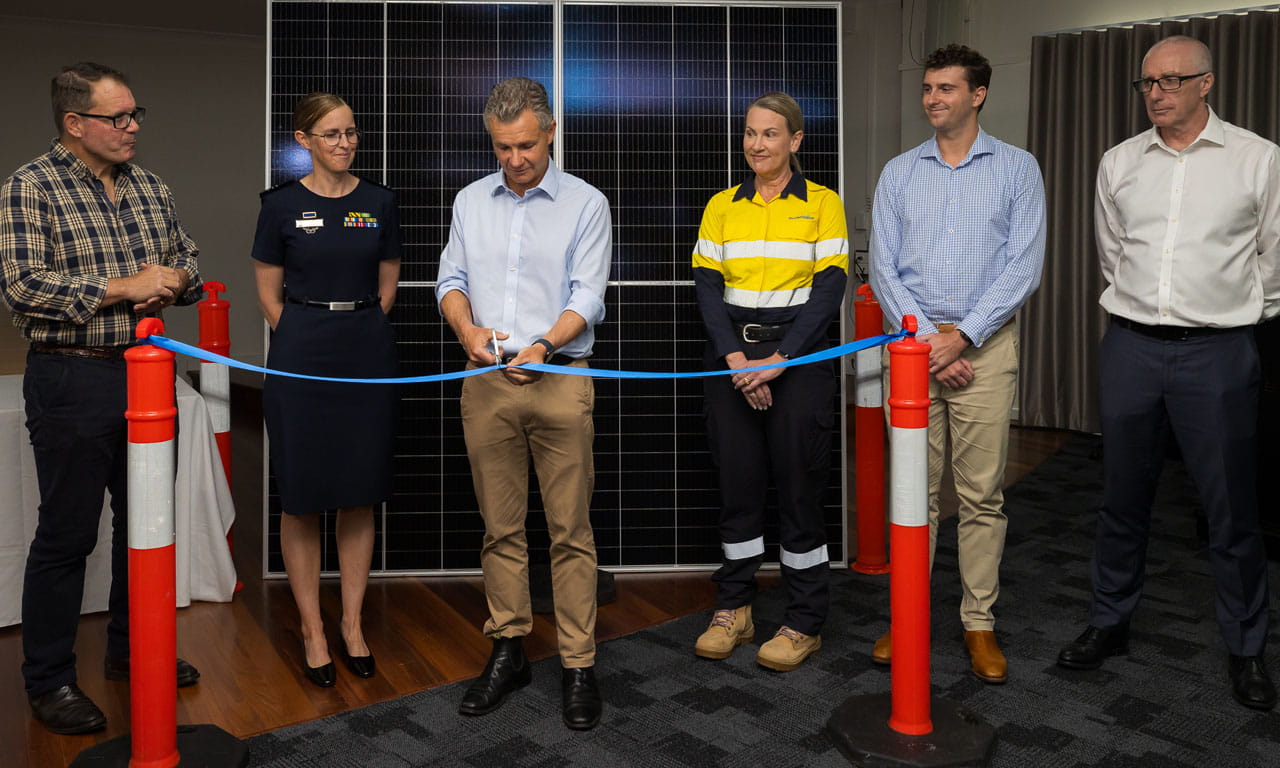 Assistant Minister for Defence The Honourable Matt Thistlethwaite MP officially opened the new Solar farm constructed in Darwin, Northern Territory, Australia.