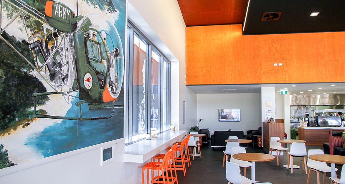 The new centre interior offer members comfortable booth seats, dining tables and benches to enjoy a quick bite, gather and meet over lunch.
