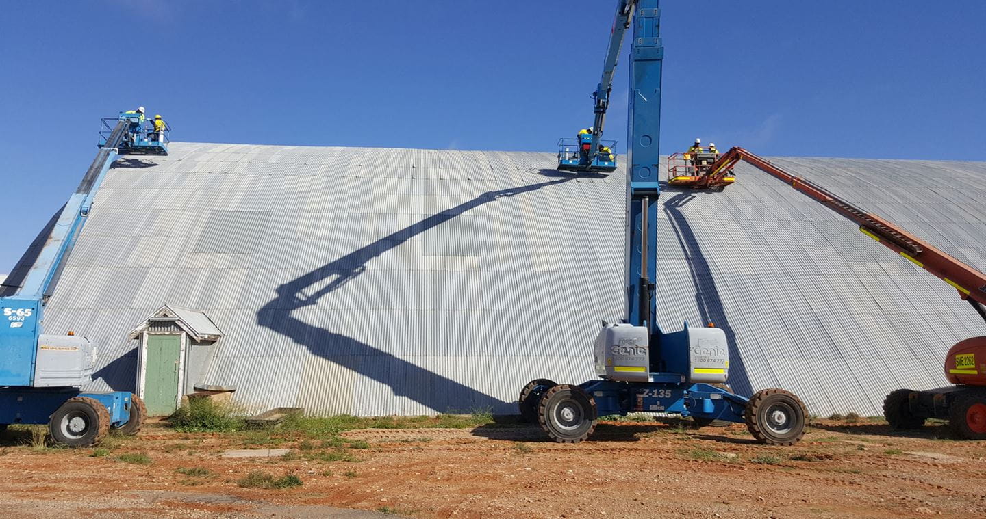 Woomera Hangar Maintenance Project focus on safety and preserving history.