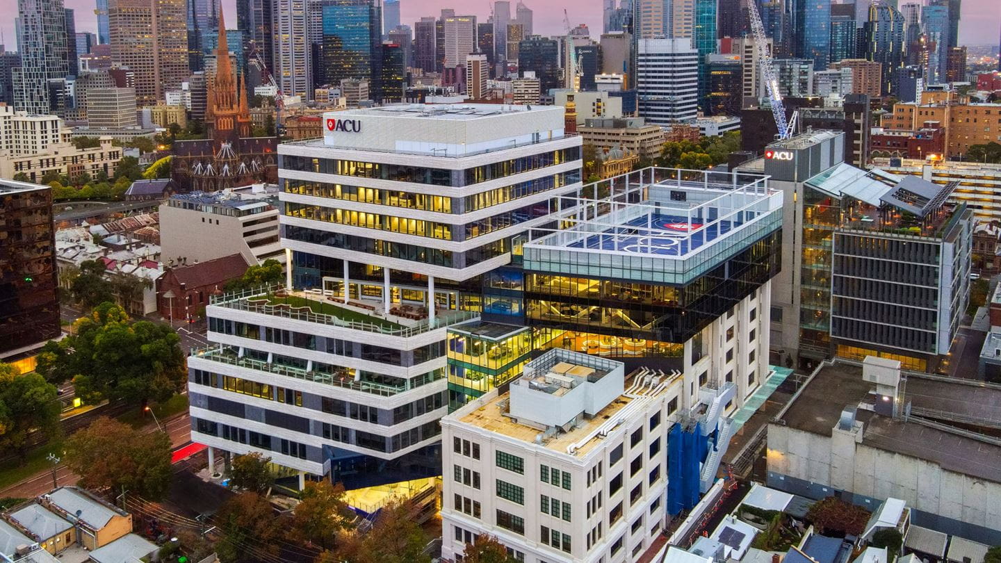 Creating a feeling of connectivity in the inner-city campus of Australian Catholic University.