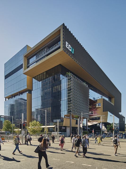 Direct links to Perth Busport and proximity to Perth Railway Station encourage lower-carbon travel and a more connected city.