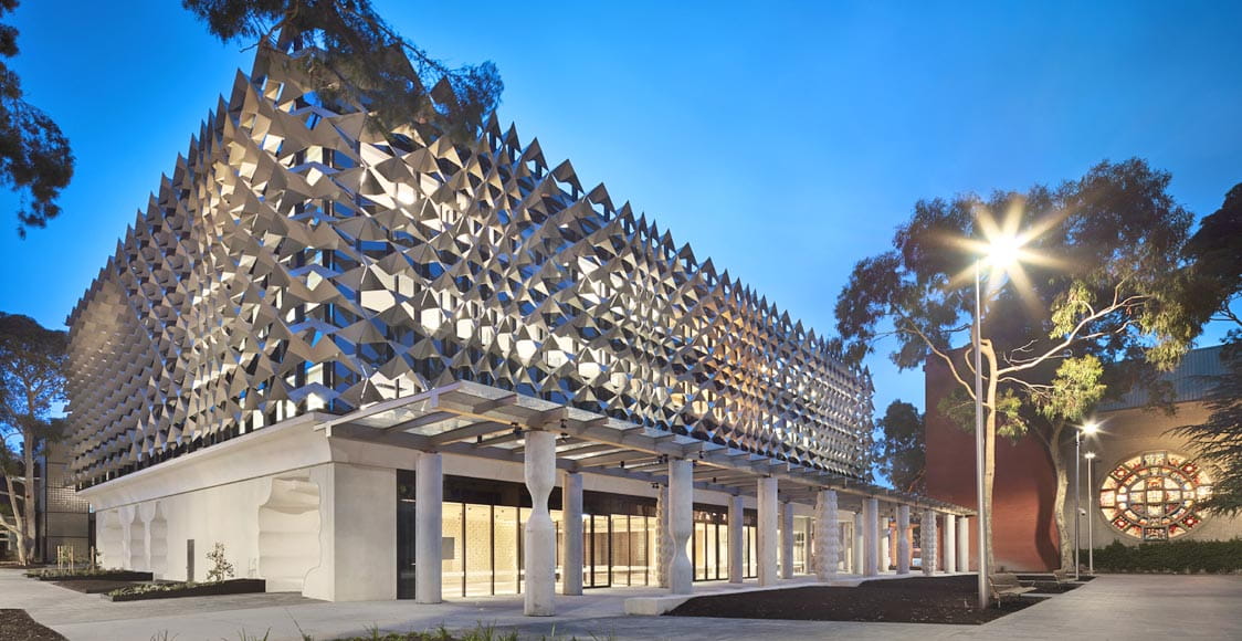 The new Chancellery at Monash University’s Clayton campus was distinctly mid-20th century design. Image courtesy of Rhiannon Slatter.