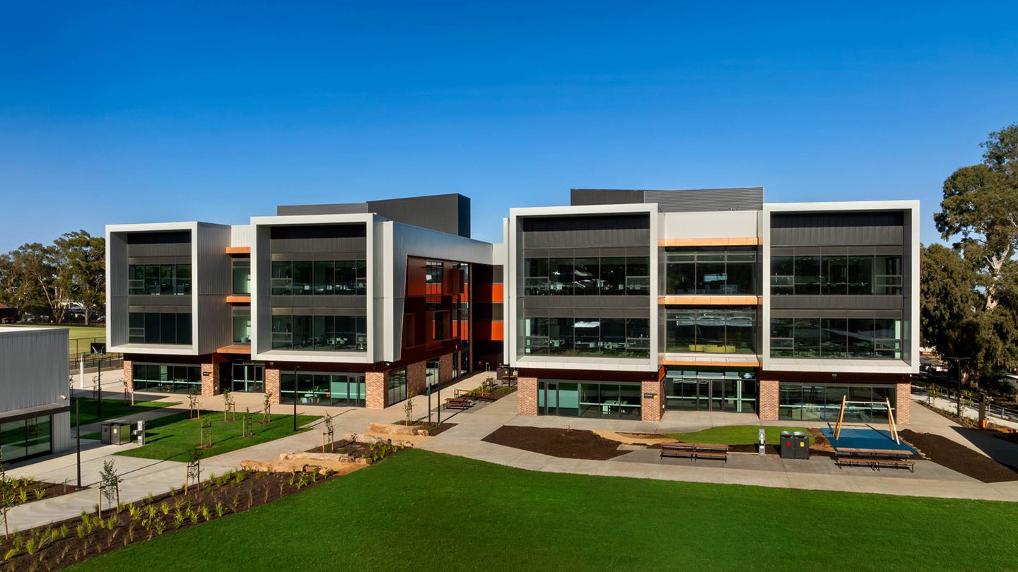Outstanding building design and sustainable environment for students and teachers at Morialta Secondary College.