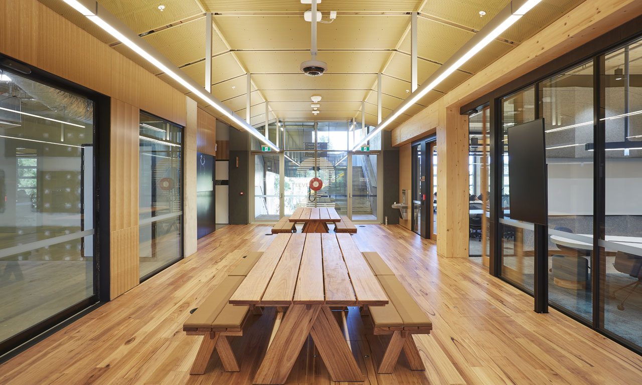 Human-centred design informed the choices for interior spaces for students at Murdoch University. Image courtesy of Multiplex.
