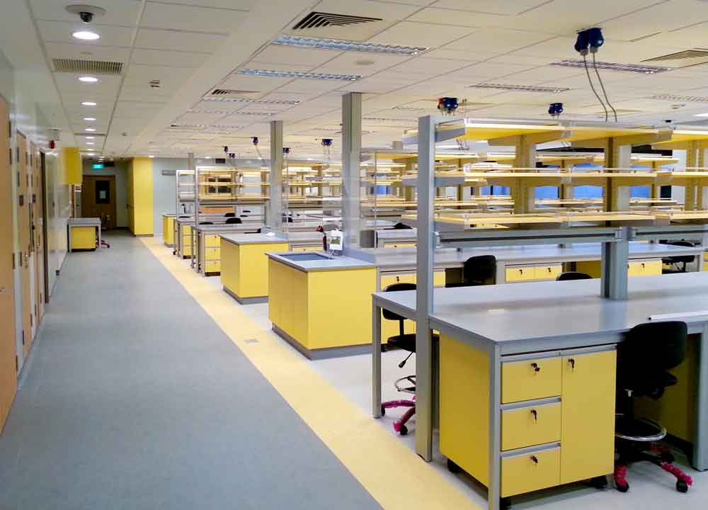 An unfurnished laboratory at NUS, Block MD10.