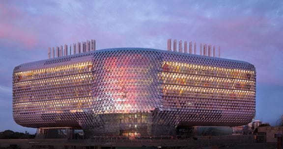 A unique, integrated structural facade design.