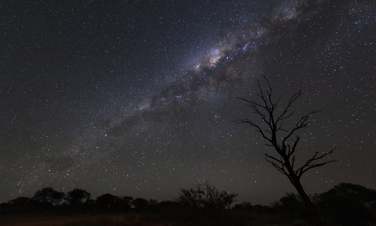 The Emu in the Sky, taken on Wajarri Country in Western Australia at the site of the SKA-Low telescope.