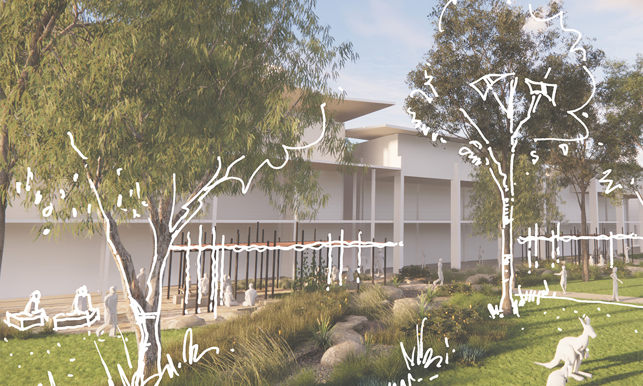 Outdoor spaces planning visual by Lat studios.