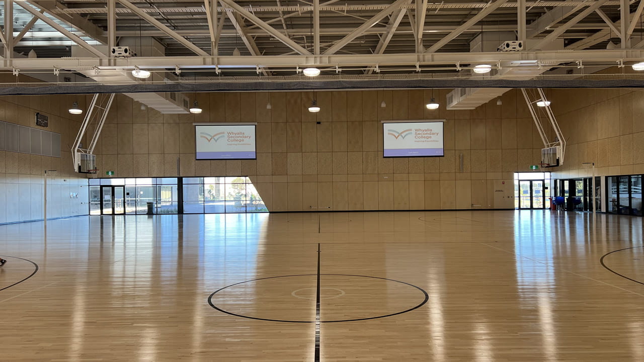 The Whyalla School has a double-court gymnasium, expansive sporting fields, and courts that can be utilised by the school and the broader community.