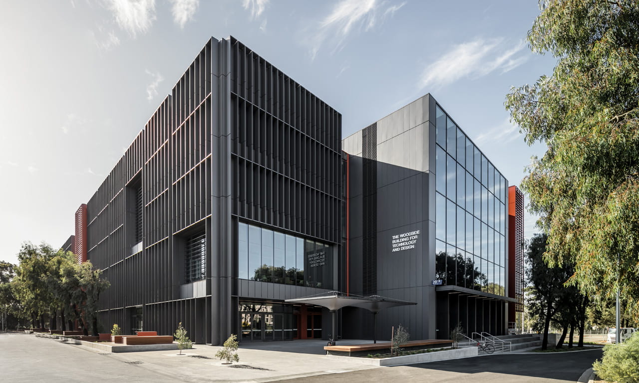 Aurecon’s integrated design approach helped bring the innovative Woodside Building for Technology and Design to life for Melbourne’s Monash University. Image courtesy of Michael Kai Photography.