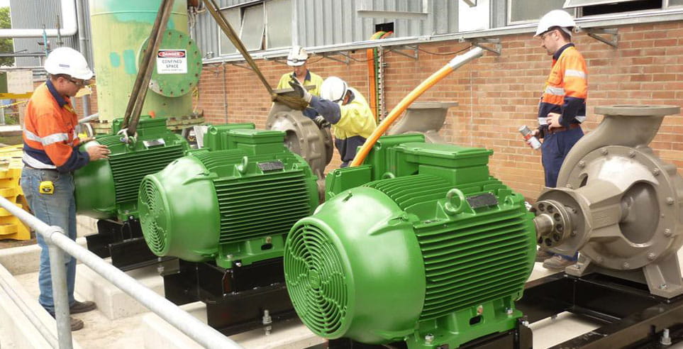 Working on machinery at Callide Oxyfuel Australian Energy and Utility Summit.