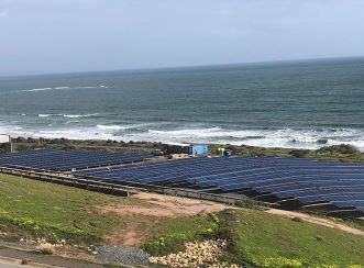 Zero Cost Energy Future: Christies Beach Wastewater Treatment Plant solar site. Image courtesy of SA Water.
