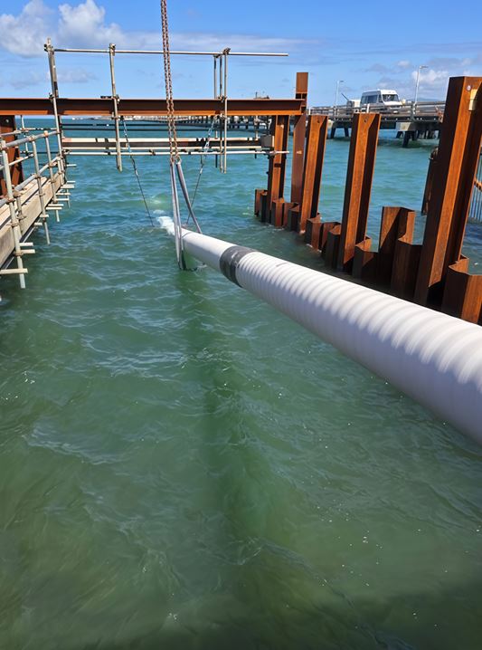 The installation of a pipeline infrastructure to maintain continuous fuel supply throughout construction.