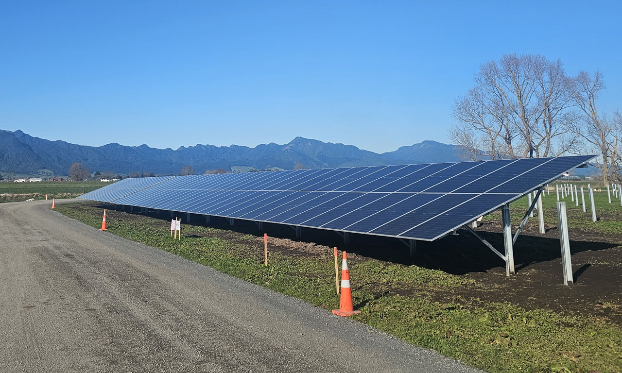 Harmony Energy's Tauhei Solar Farm is New Zealand's largest solar farm with an impressive capacity of 202 MWp.
