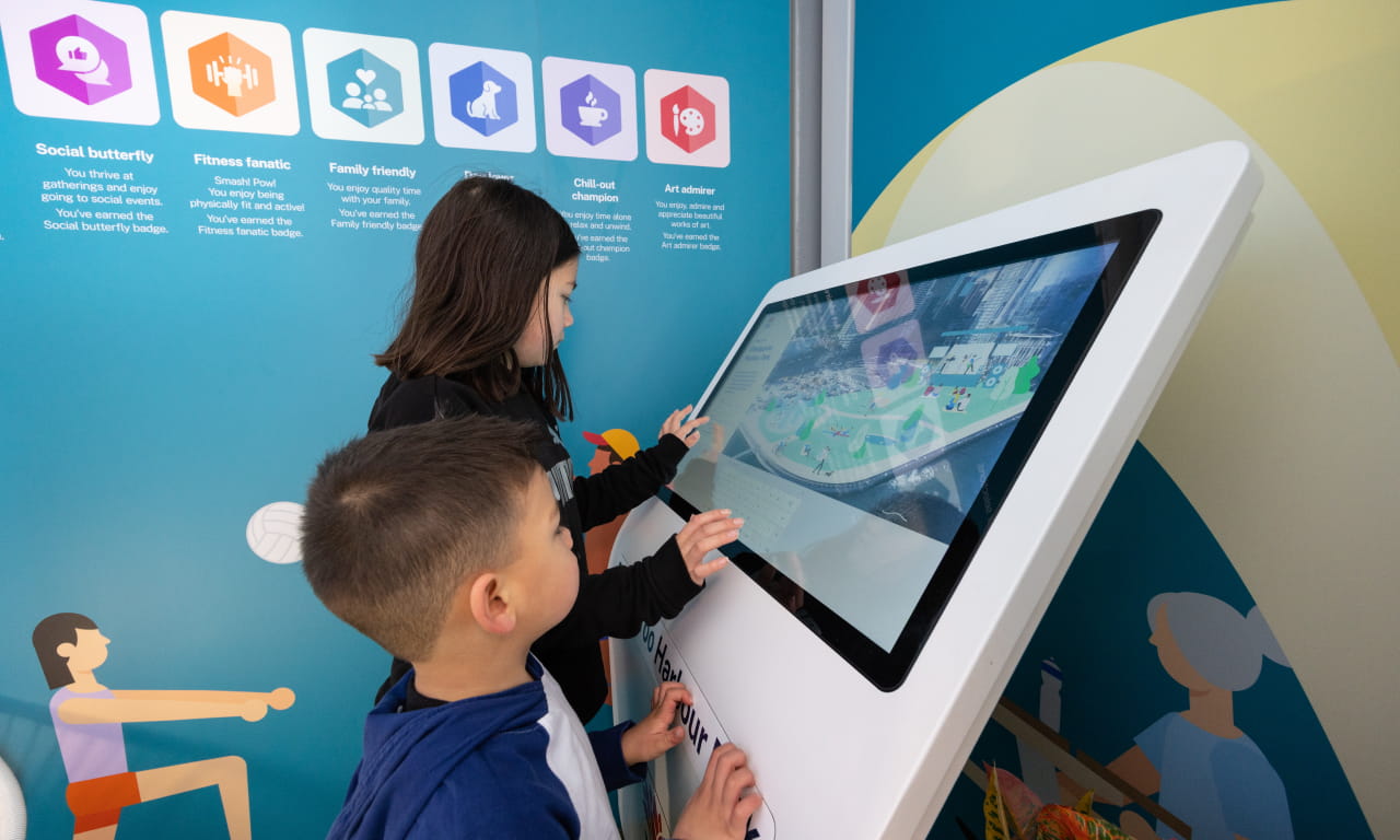 The pop-up project design space included a game for people to animate their ‘ideal park’.