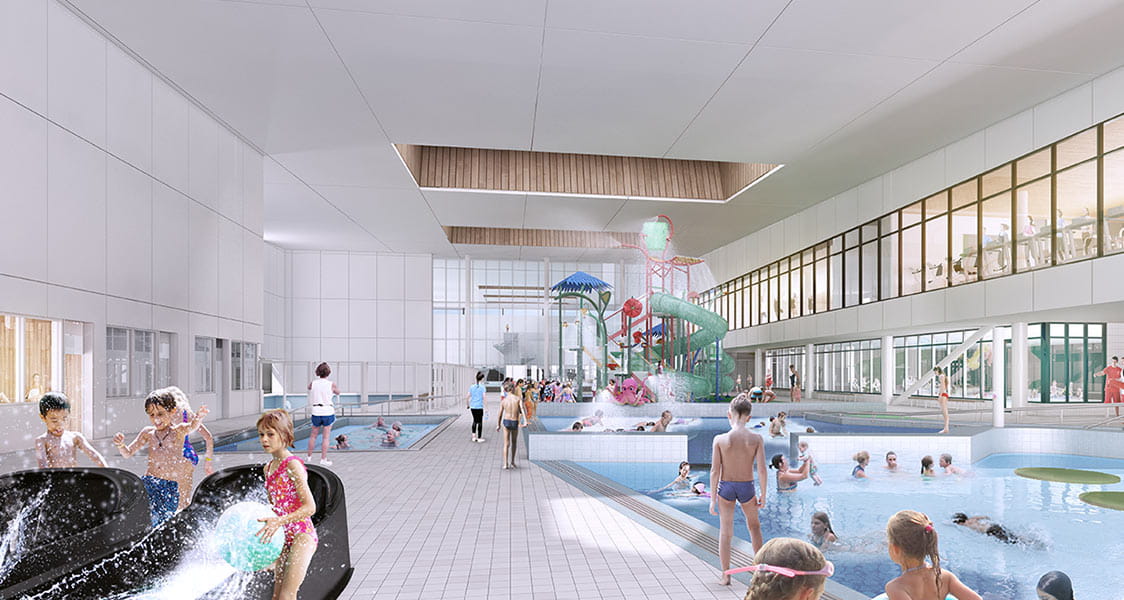 The leisure water facility caters to the community's needs, providing accessibility to people of all ages, abilities, and skill levels.