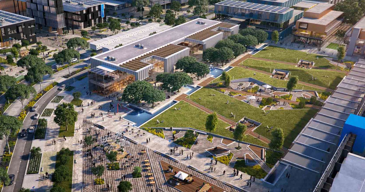 Studio in-house designers transformed a high-level masterplan into a convincing urban proposition. Image courtesy of Studio Magnified (acquired by Aurecon in 2018).