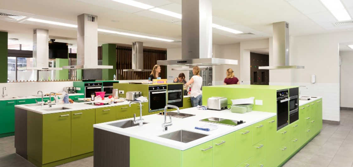 Communal kitchen facility at the Ronald McDonald House in South Brisbane.