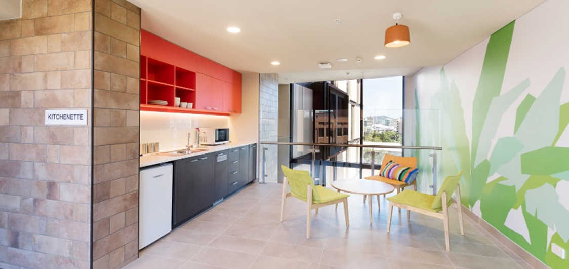 Kitchenette at the Ronald McDonald House in South Brisbane.