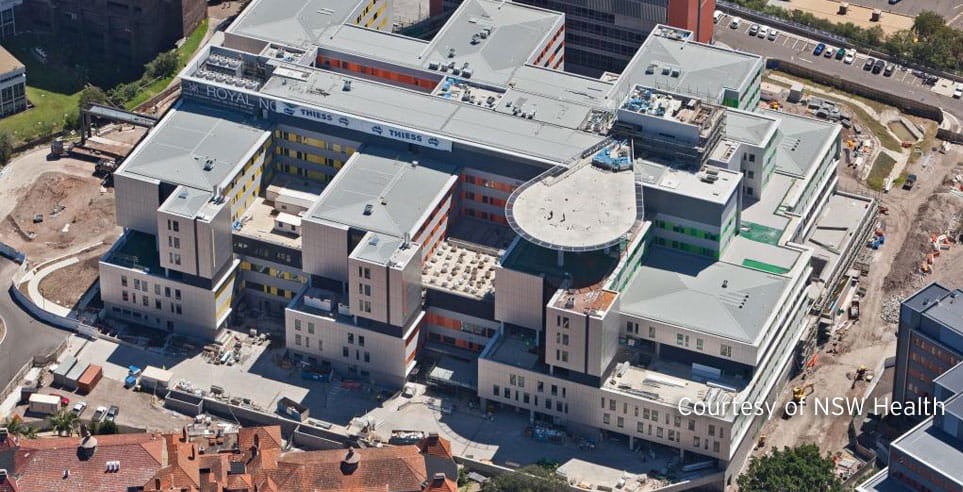 Aurecon delivered a high quality design redevelopment new facility for the Royal North Shore Hospital in Sydney. Image courtesy of NSW Health.