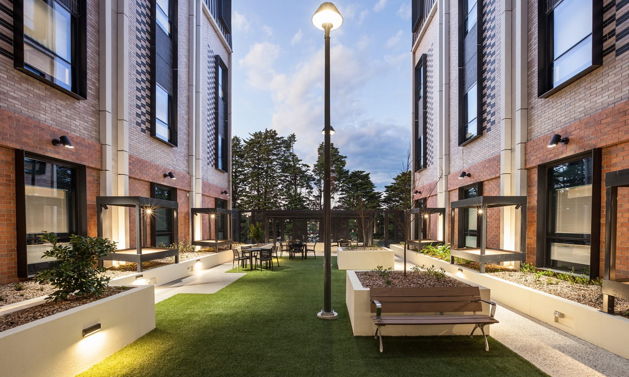A courtyard area for residents.