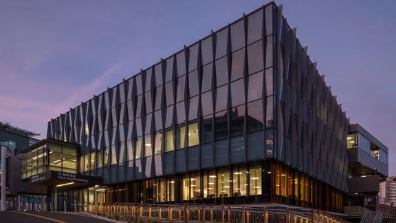 The new stand-alone Wellington Children's Hospital is spread over three floors and connects to the main Regional Hospital by a sky walk. 