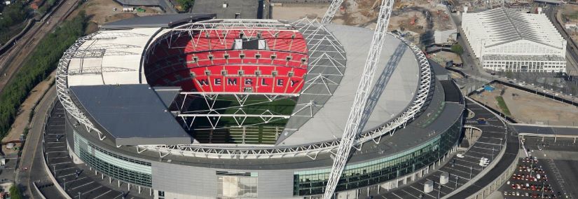 Structural engineering of the arch and roof for Wembley Stadium in London.