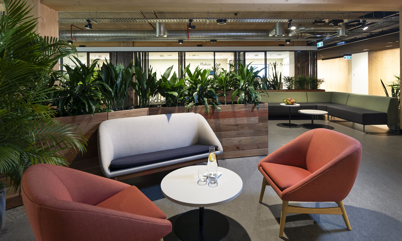 Aurecon lounge space, level 1 of the 25 King building.