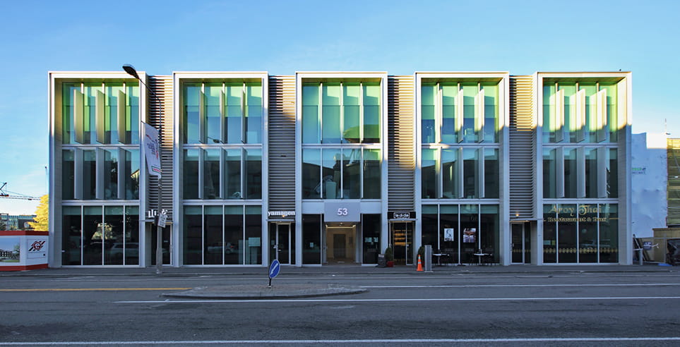 The exterior of 53 Victoria Street, Christchurch.