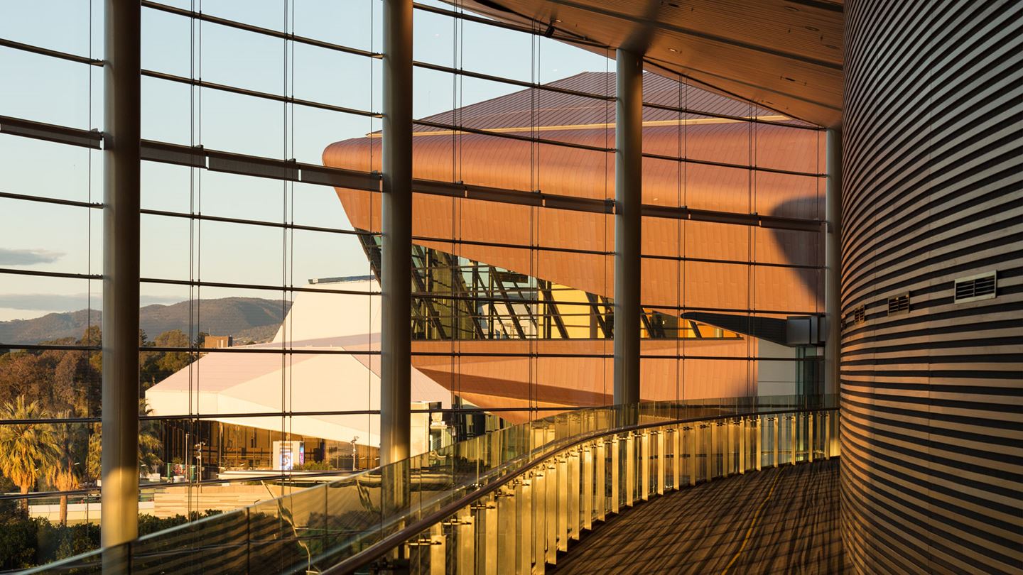 The West Building was inspired by Flinders Ranges in outback South Australia. Image courtesy of Adelaide Convention Centre.