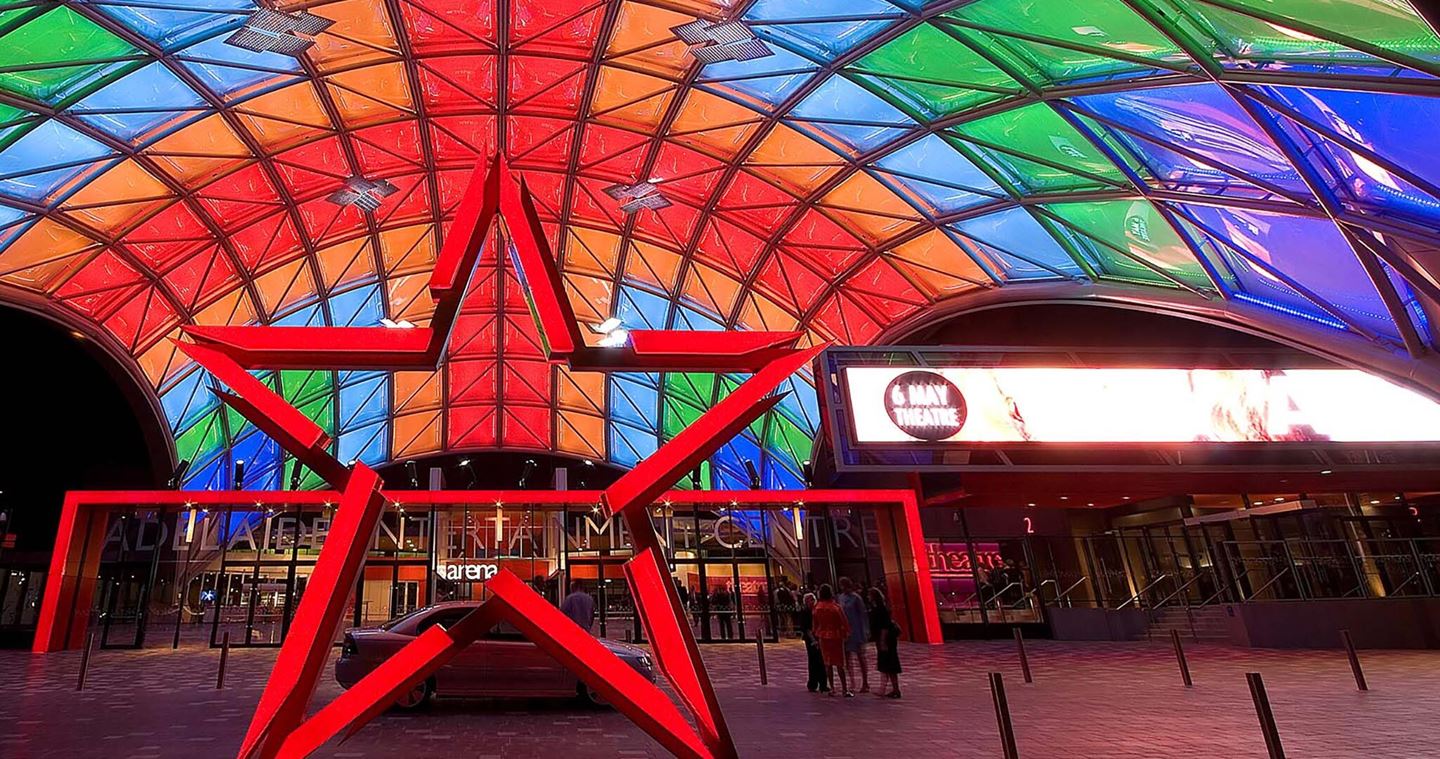 Adelaide Entertainment Centre is a new entertainment venue with superior acoustic, lighting, and audio-visual features.
