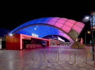 Adelaide Entertainment Centre redevelopment - At night