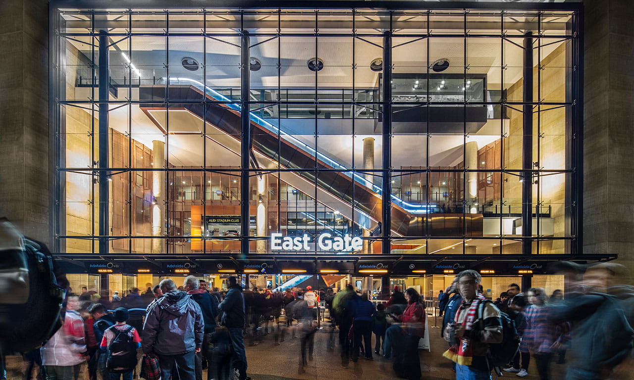 Adelaide Oval operates with integrated, converged systems and networks to maximise the patron experience designed by Aurecon.