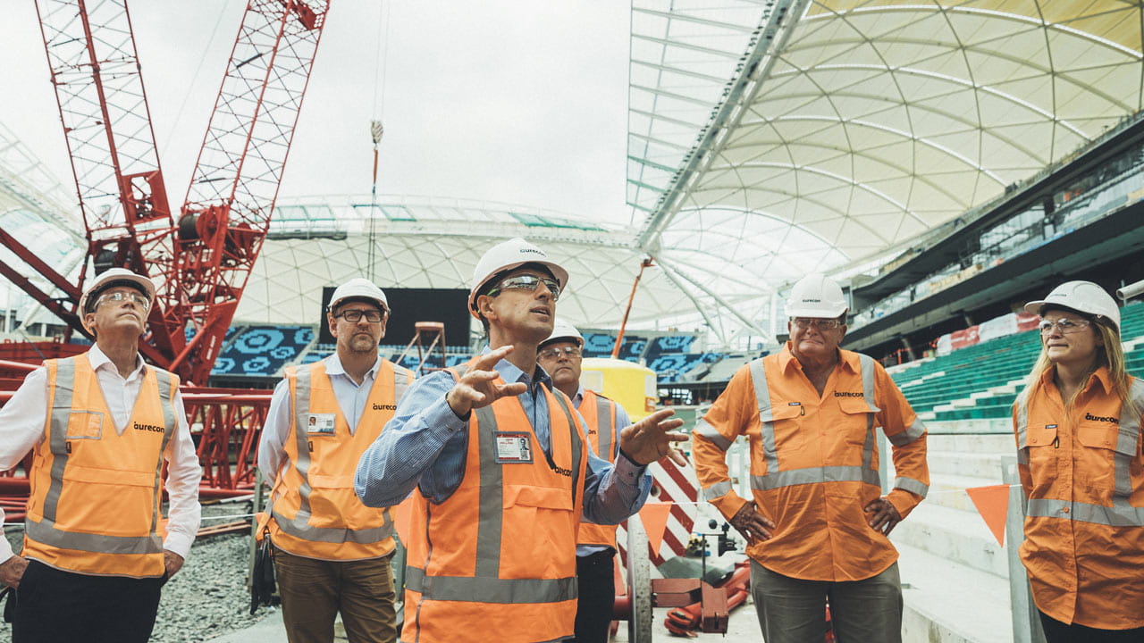 Aurecon’s deep stadia design experience provides structural and civil engineering design for the new, modern Allianz Stadium. Image courtesy of Damien Ford Photography.