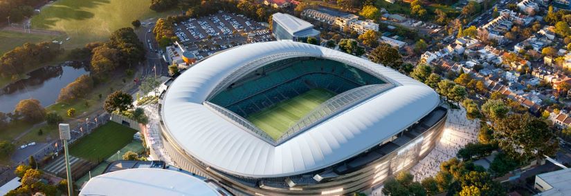 New international sports and entertainment stadium in Sydney. Image courtesy of Cox Architecture