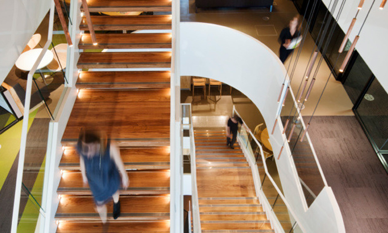 Stairwell of the Aurecon Centre in Melbourne
