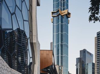 Australia 108 is a glittering new edition to Melbourne, adding a new exclamation mark to the city skyline. Image courtesy of Fender Katsalidis and Peter Bennetts.