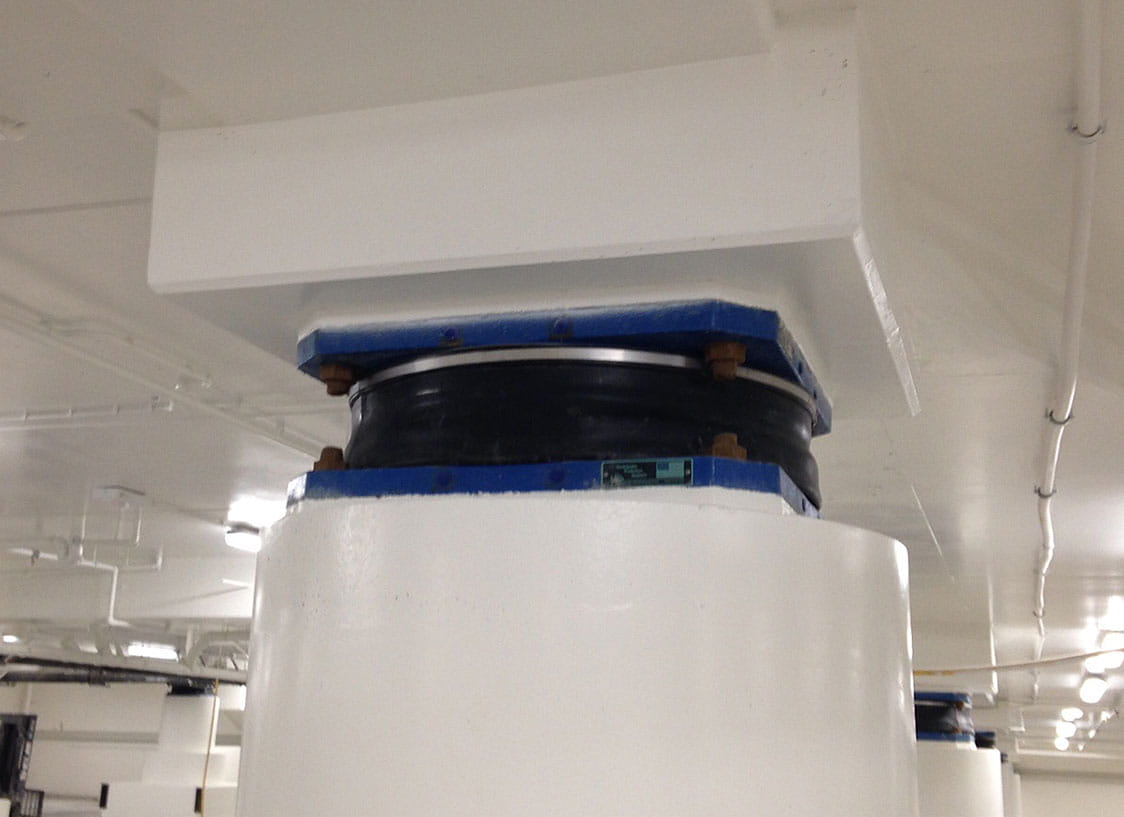 Christchurch Art Gallery base isolator.