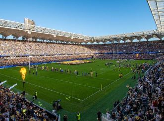 CommBank Stadium is the first stadium in the world to receive LEED v4 Gold certification for sustainability by the U.S. Green Building Council (USGBC).