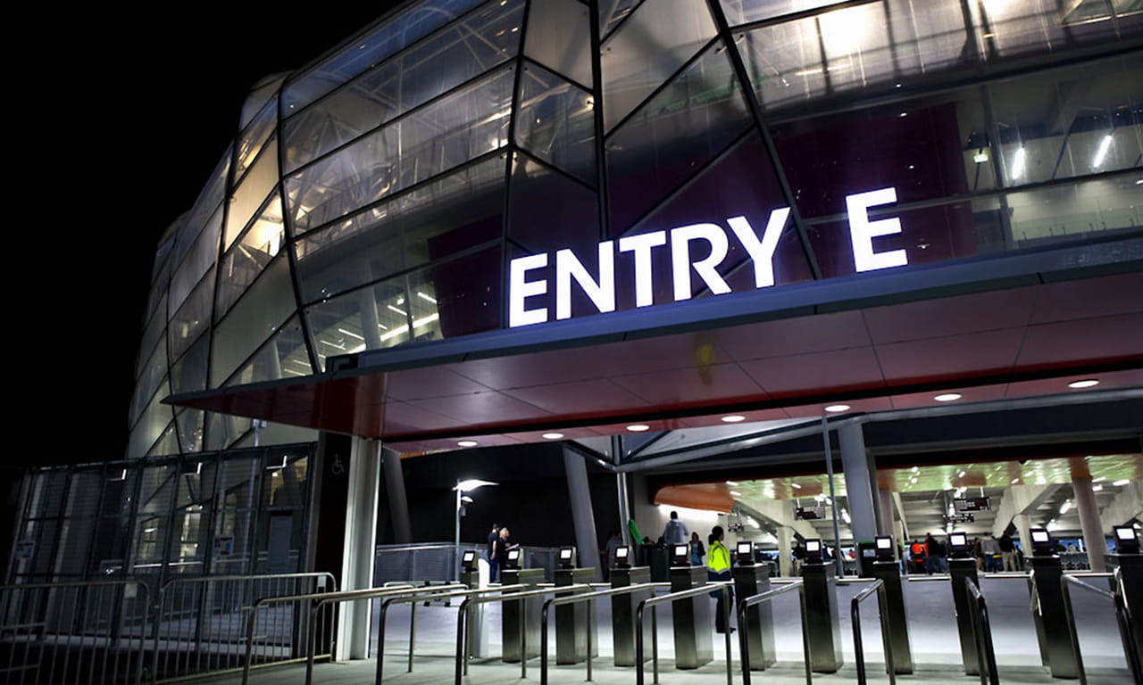 Entry E of the Eden Park Stadium.