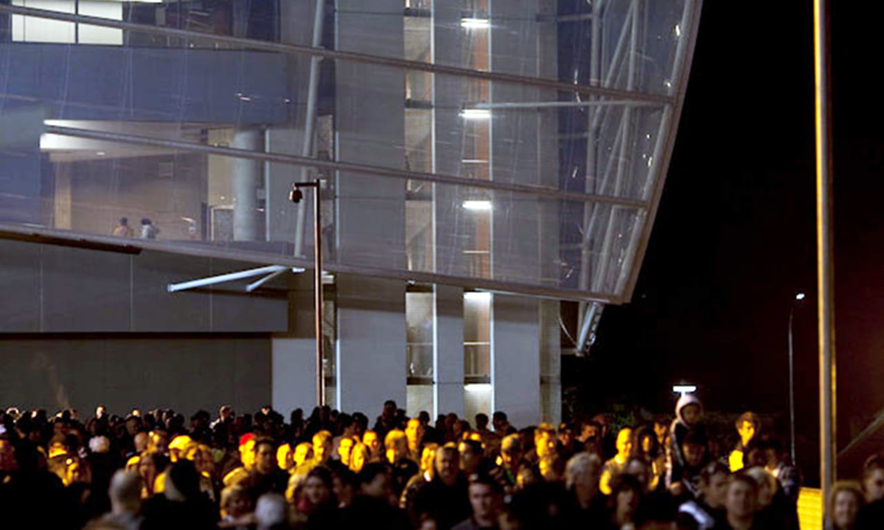 Stairs leading to outside of the Eden Park Stadium.
