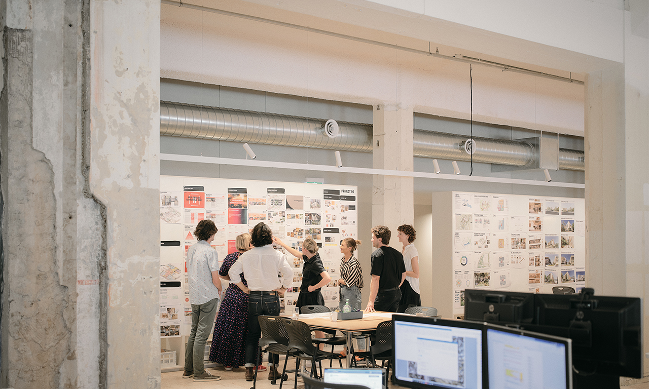 The open plan layout encourages team collaboration.