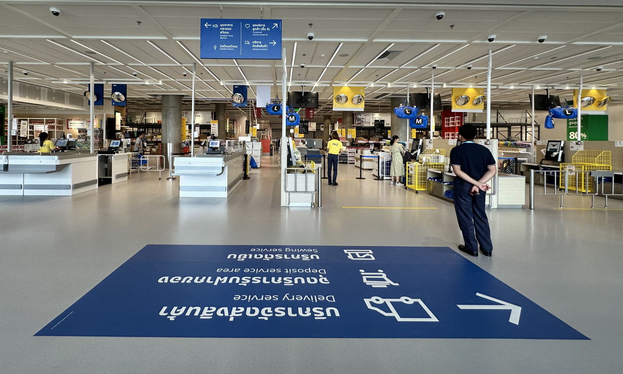 Ensuring customers enjoy a smooth shopping experience in IKEA stores is a key priority. Aspects such as exit signs, emergency lighting and fire protection all had to meet strict IKEA standards.